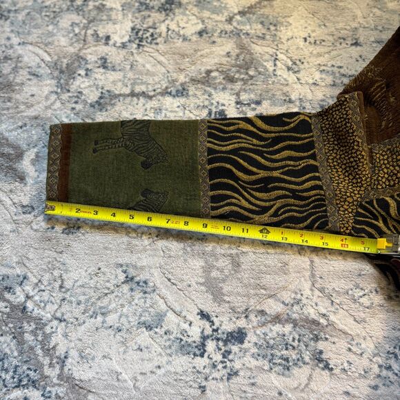 Vintage Breckenridge Safari Zebra Tapestry Jacket Womens Petite L PL - Picture 5 of 7